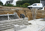 Réalisation des fondations à Fontenay-le-Pesnel